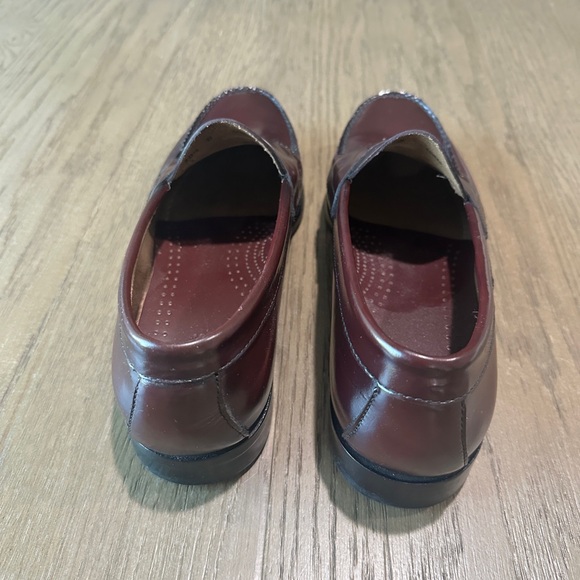 GH Bass Weejuns Logan Men’s Size 10.5 D Burgundy Leather Slip On Dress Shoe - Picture 5 of 11